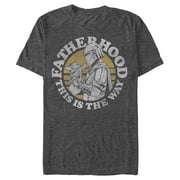 Men's Star Wars: The Mandalorian Fatherhood This Is the Way Graphic Tee Charcoal Heather 3X Large